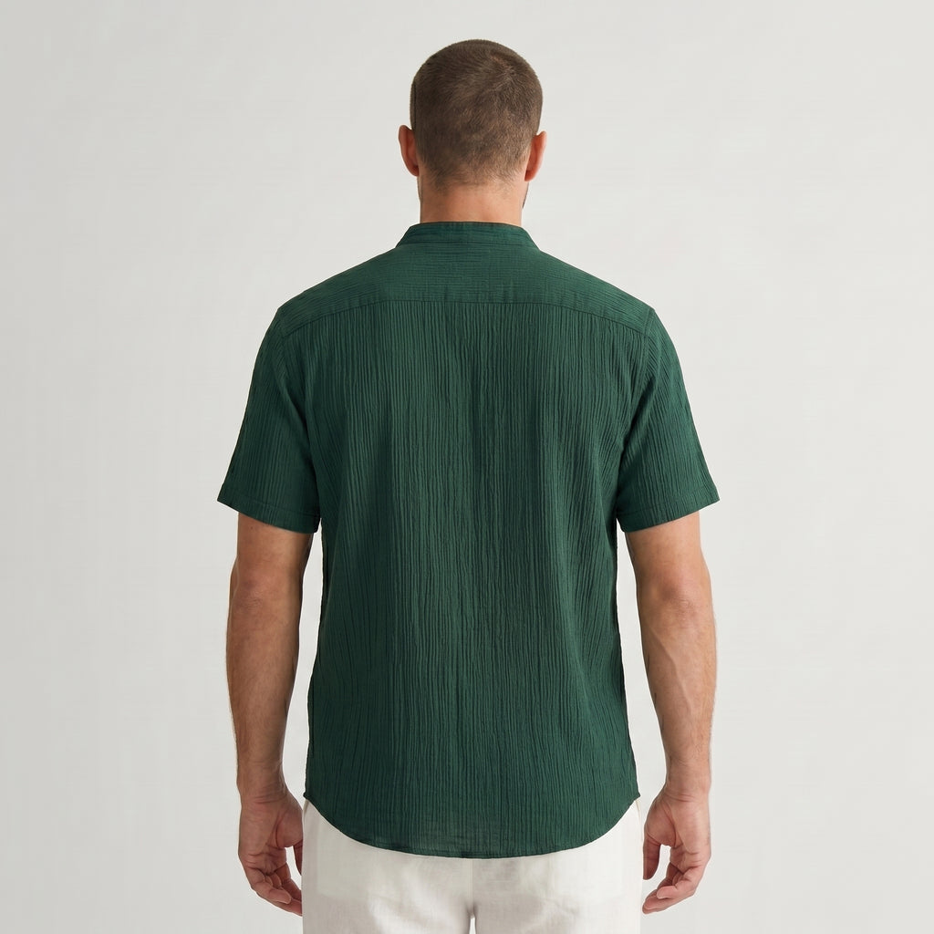 Montague Minimal Band Collar Shirt