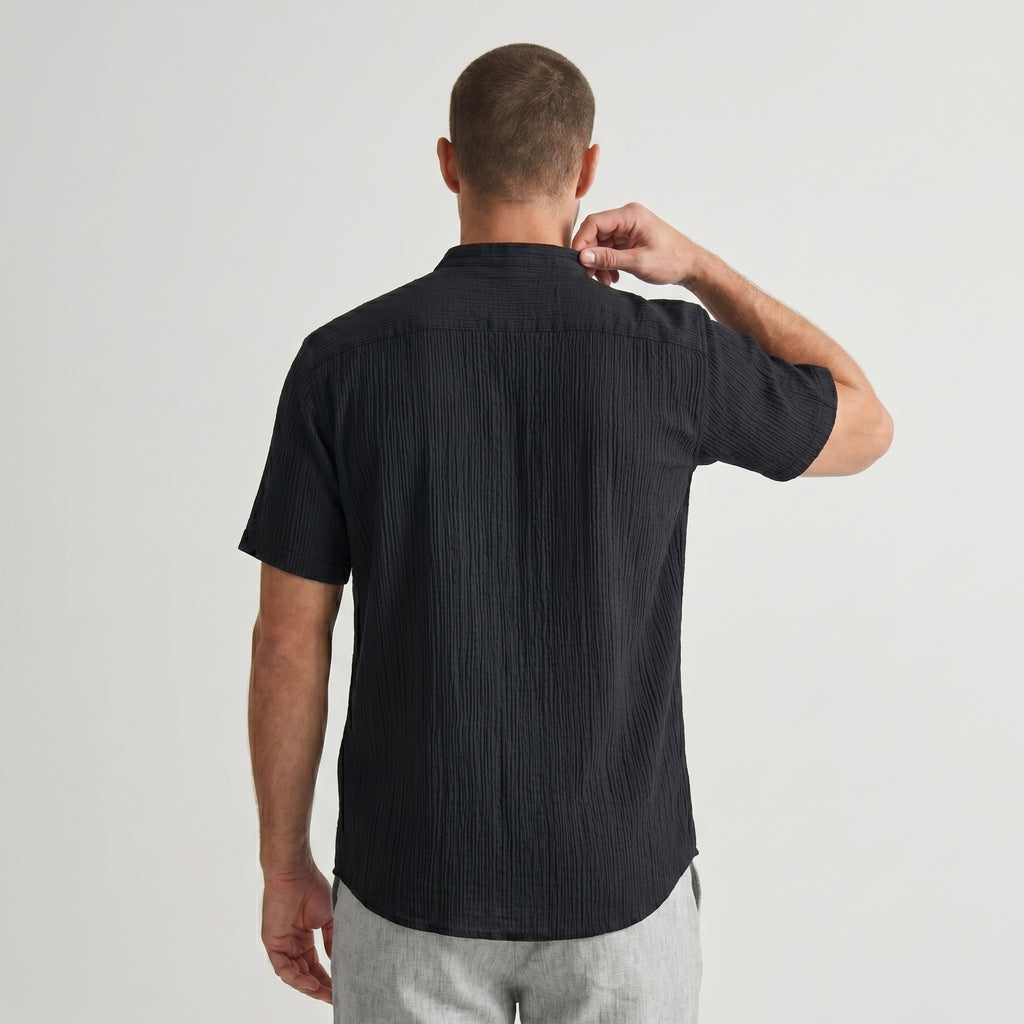 Montague Minimal Band Collar Shirt