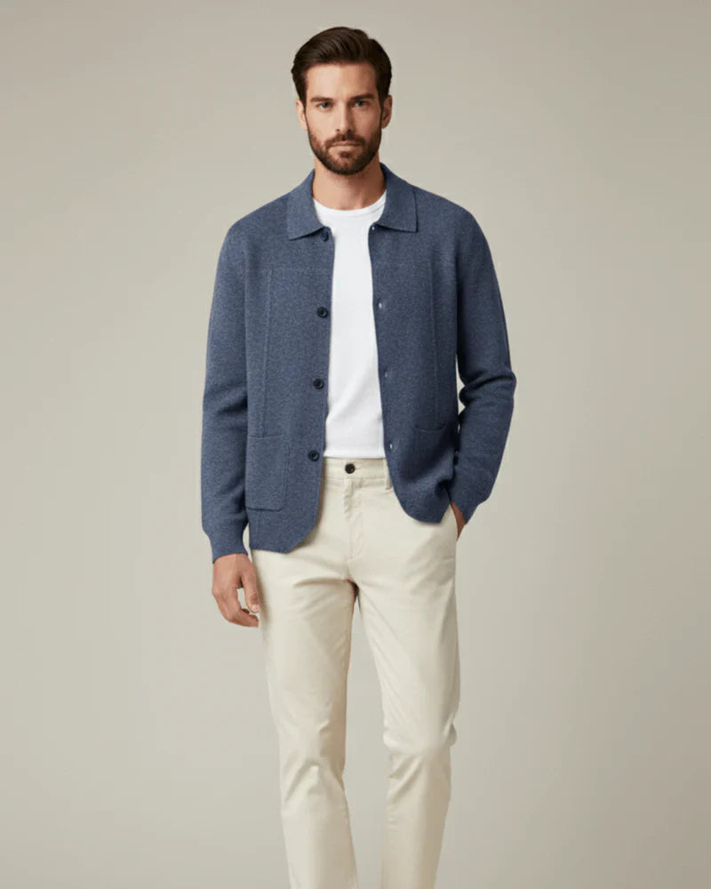 Rowell Cashmere Button Overshirt
