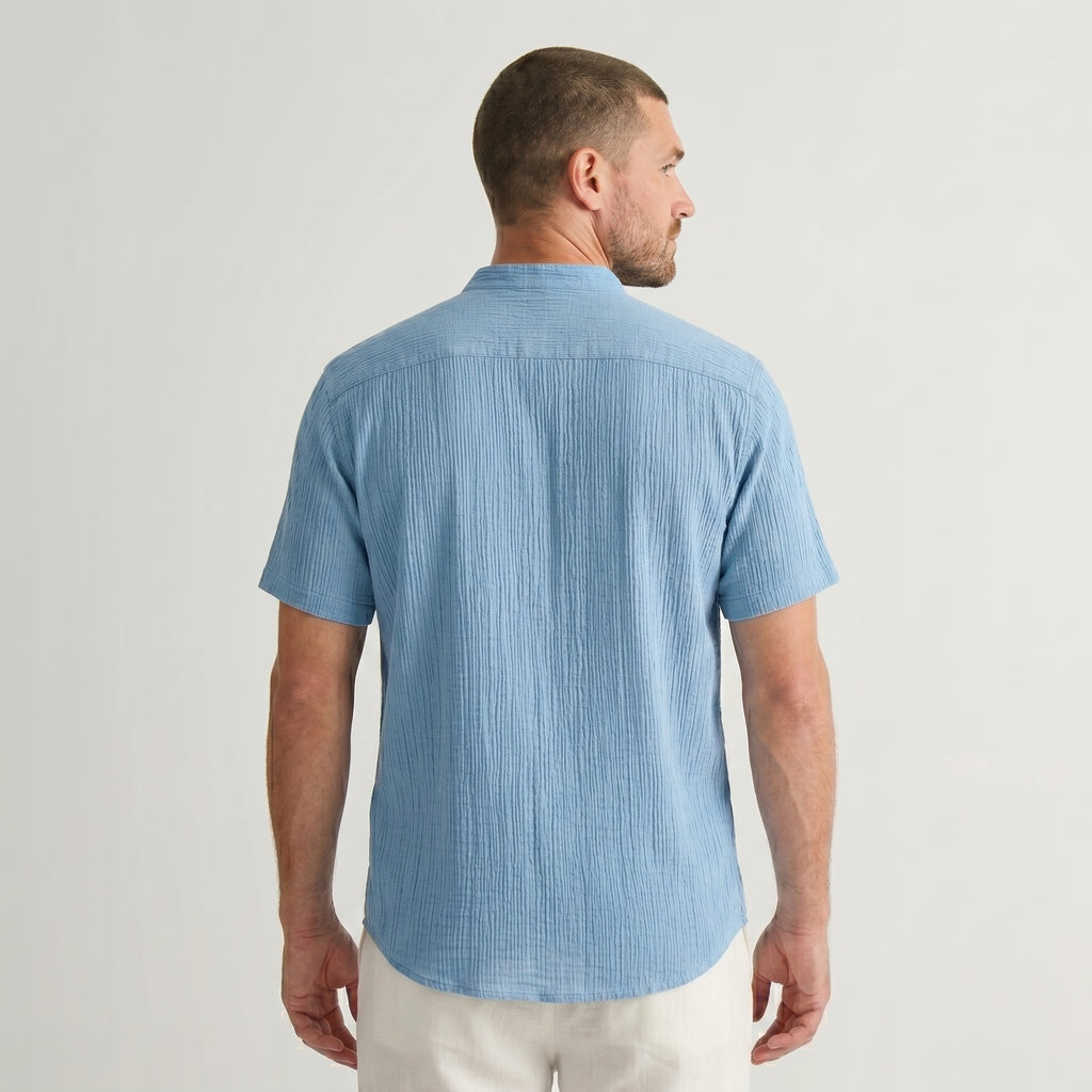Montague Minimal Band Collar Shirt