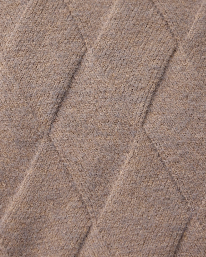 Rowell Diamond Knit Zip Cardigan
