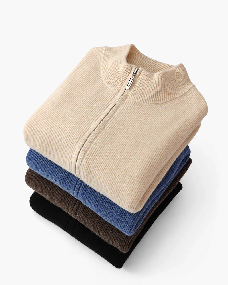 Rowell Cashmere Zip Cardigan