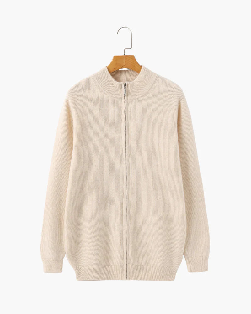 Rowell Cashmere Zip Cardigan