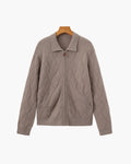 Rowell Diamond Knit Zip Cardigan
