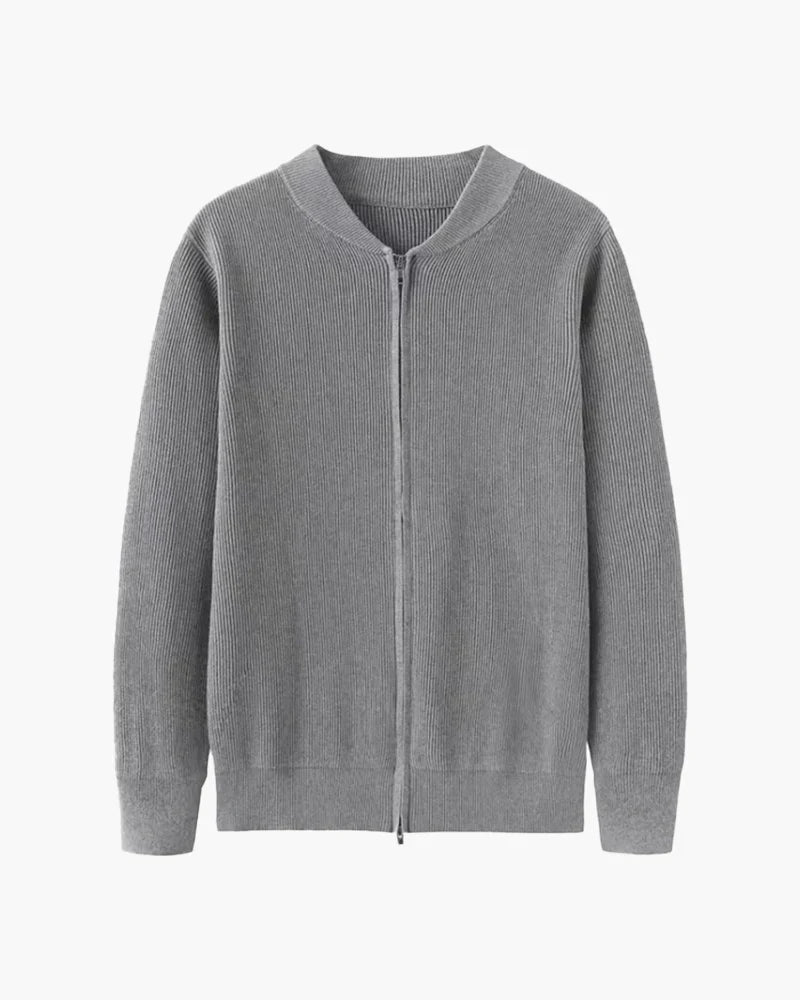 Rowell Rib Knit Zip Cardigan