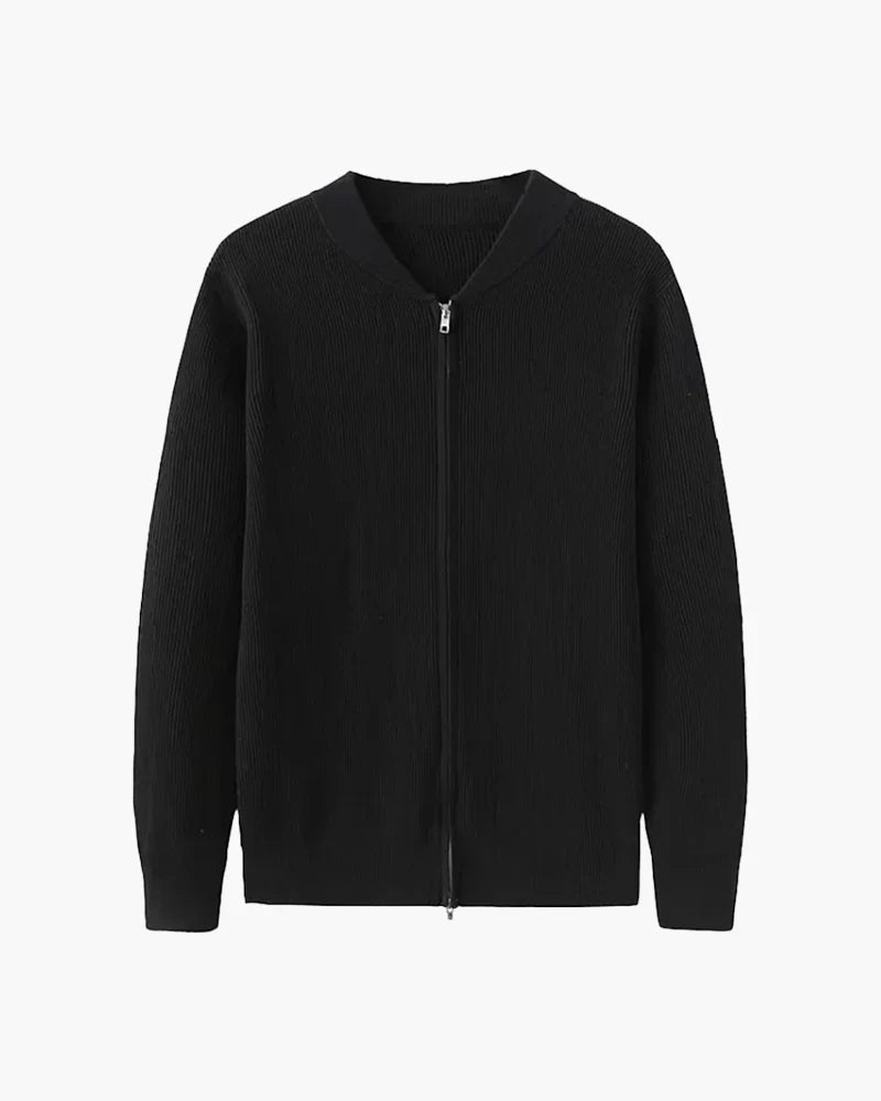 Rowell Rib Knit Zip Cardigan
