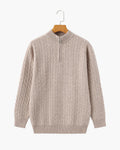 Rowell Cashmere Cable Half-Zip