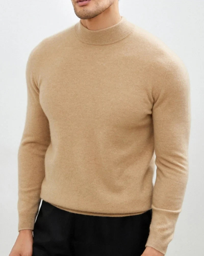 Fine Mock-Neck Knit