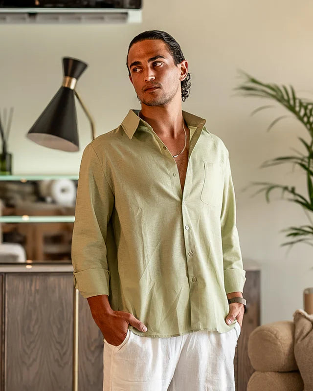 Rowell Classic Linen Shirt Long-sleeve