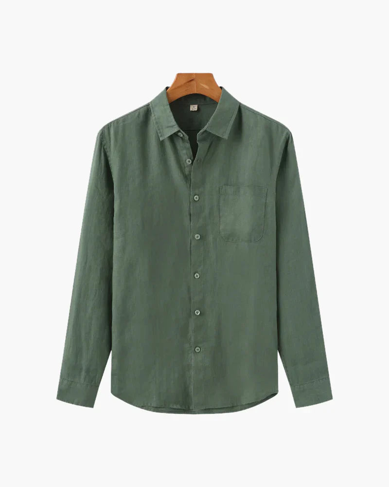 Rowell Classic Linen Shirt Long-sleeve