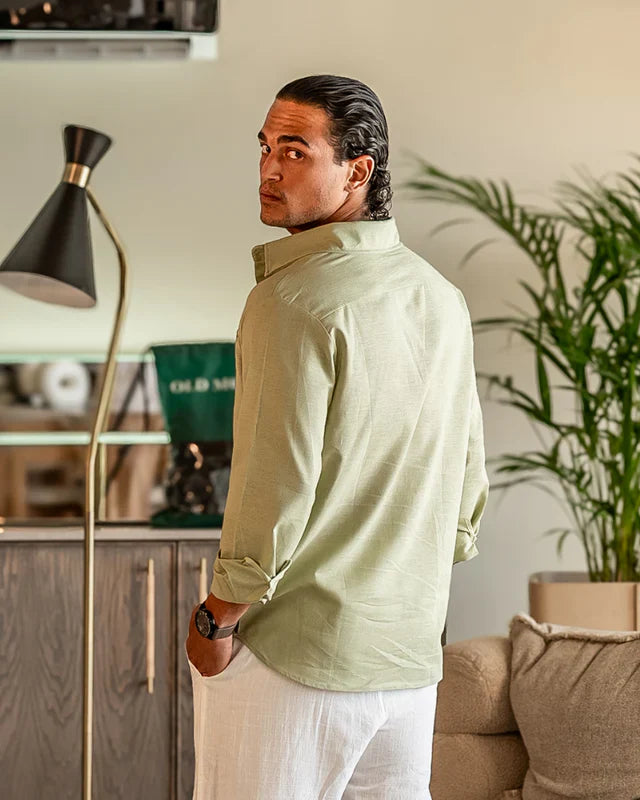 Rowell Classic Linen Shirt Long-sleeve