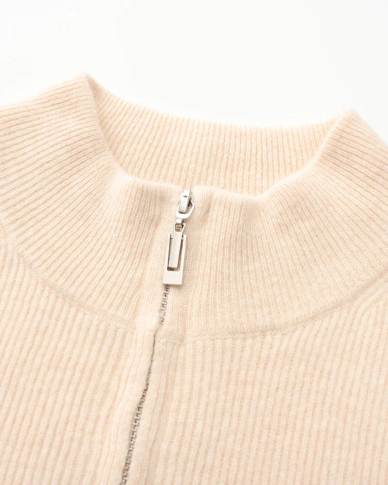 Rowell Cashmere Zip Cardigan