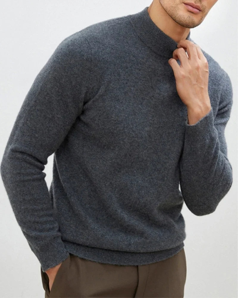 Fine Mock-Neck Knit
