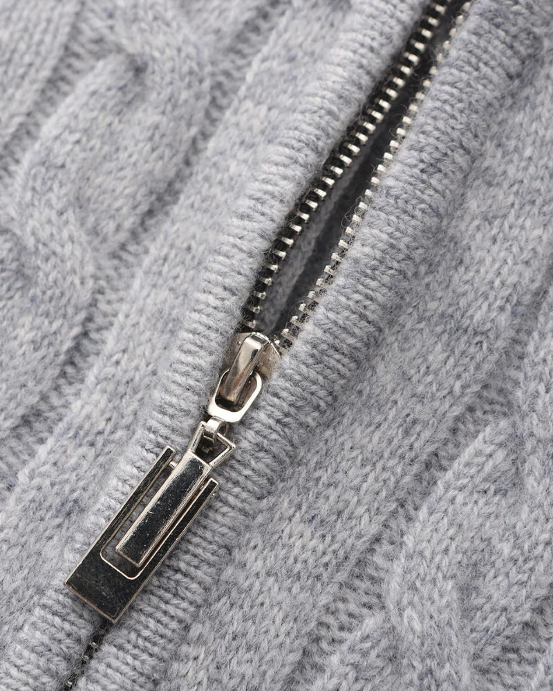 Rowell Cashmere Cable Half-Zip