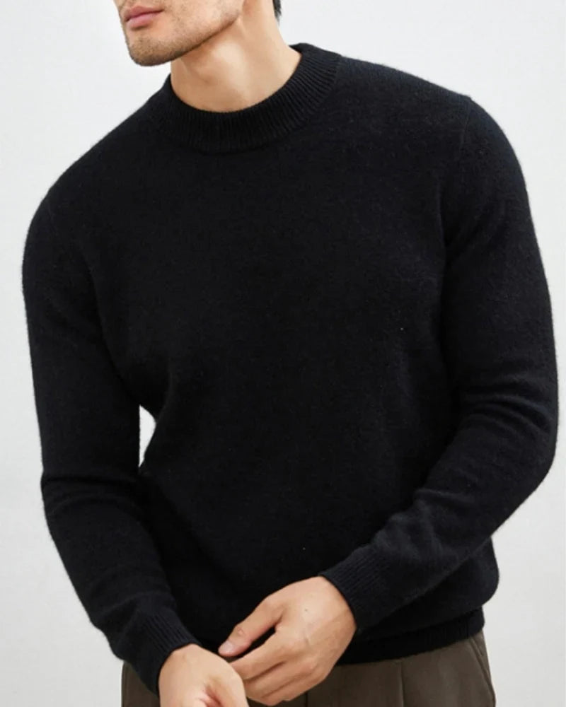 Fine Mock-Neck Knit