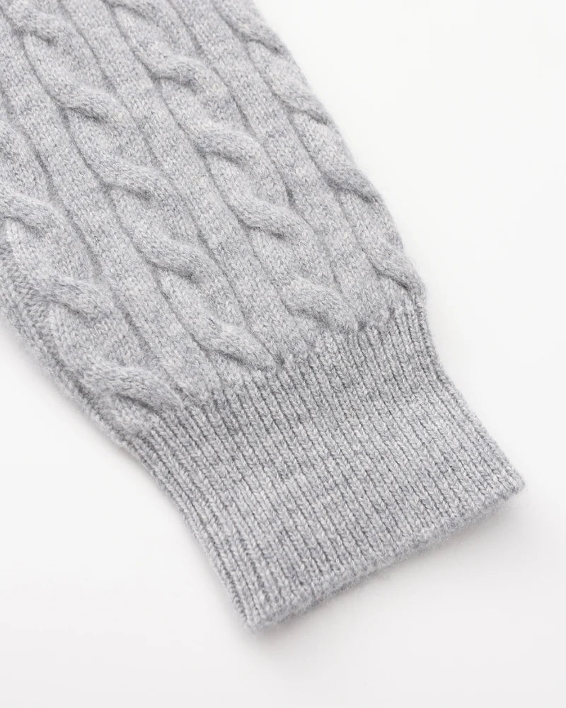 Rowell Cashmere Cable Half-Zip