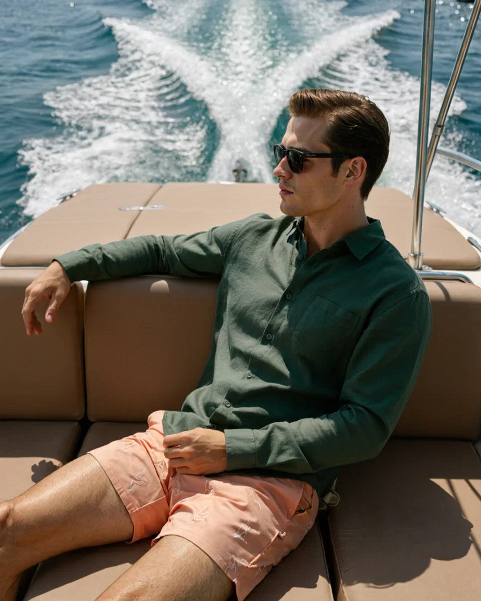 Rowell Classic Linen Shirt Long-sleeve