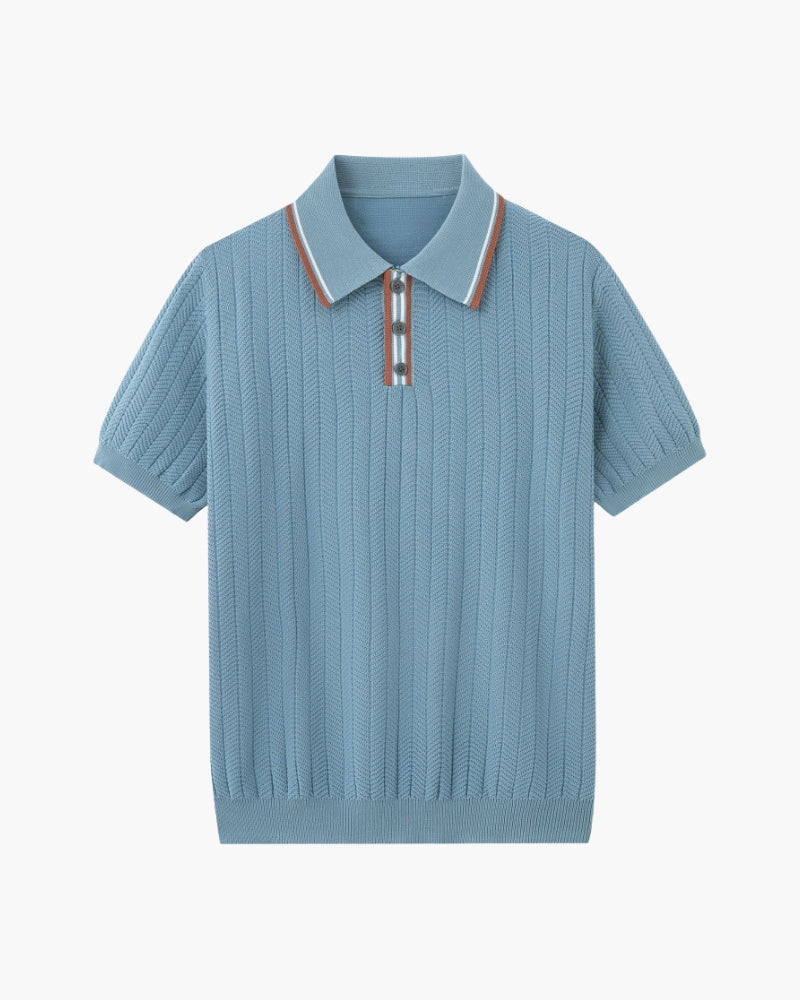 Rowell Cable Knit Polo