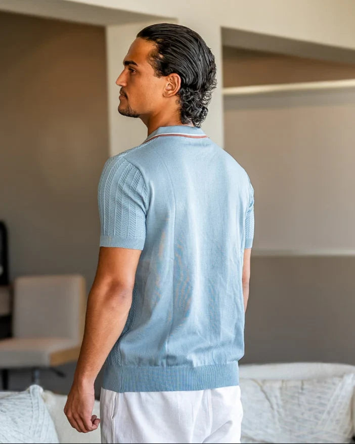 Rowell Cable Knit Polo