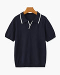 Contrast Edge Knit Polo