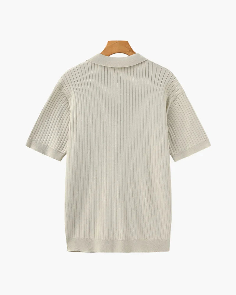 Premium Ribbed Knit Polo