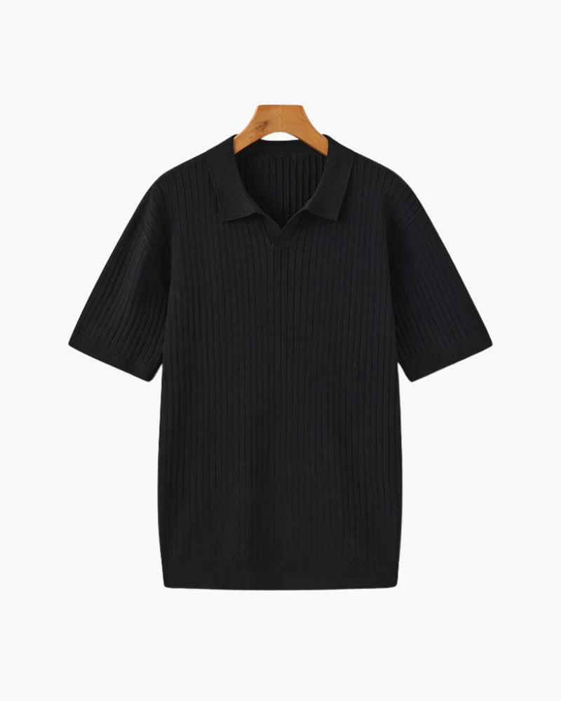 Premium Ribbed Knit Polo