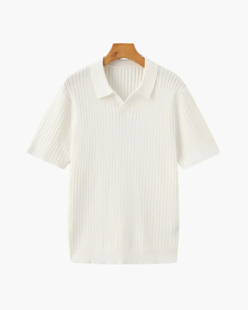 Premium Ribbed Knit Polo