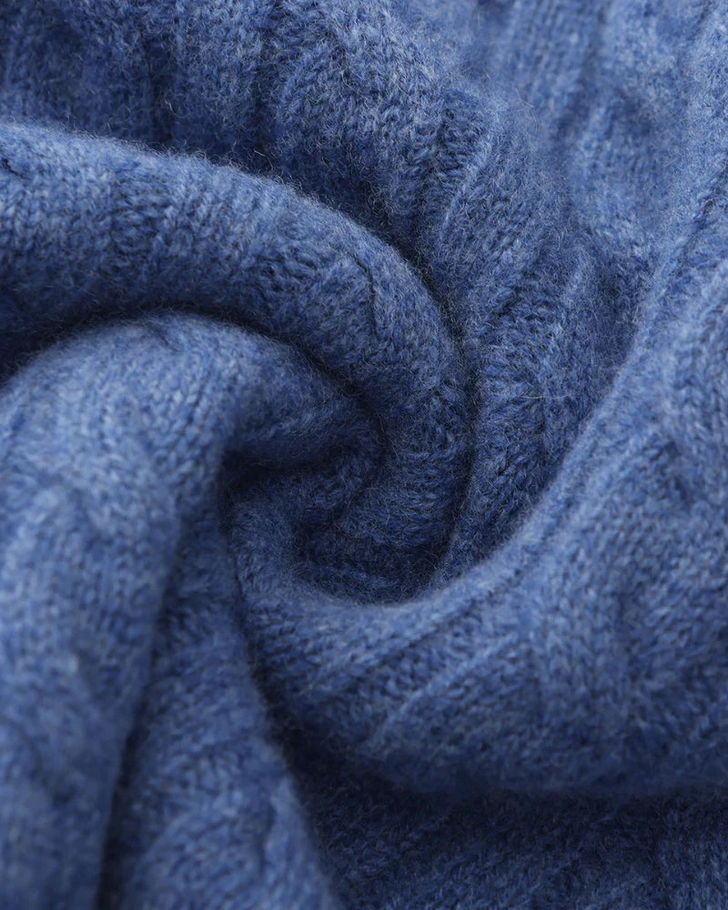 Rowell Cashmere Cable Half-Zip