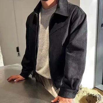 Washed Leather Blouson