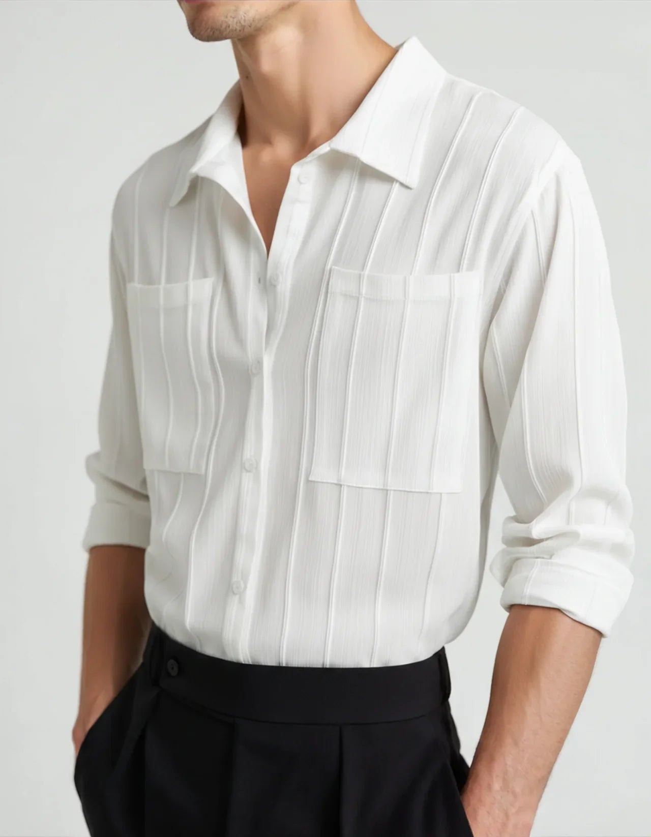 Rowell Ribbed Pocket Shirt