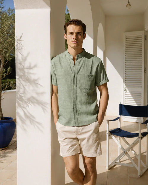 Mandarin Collar Shirt