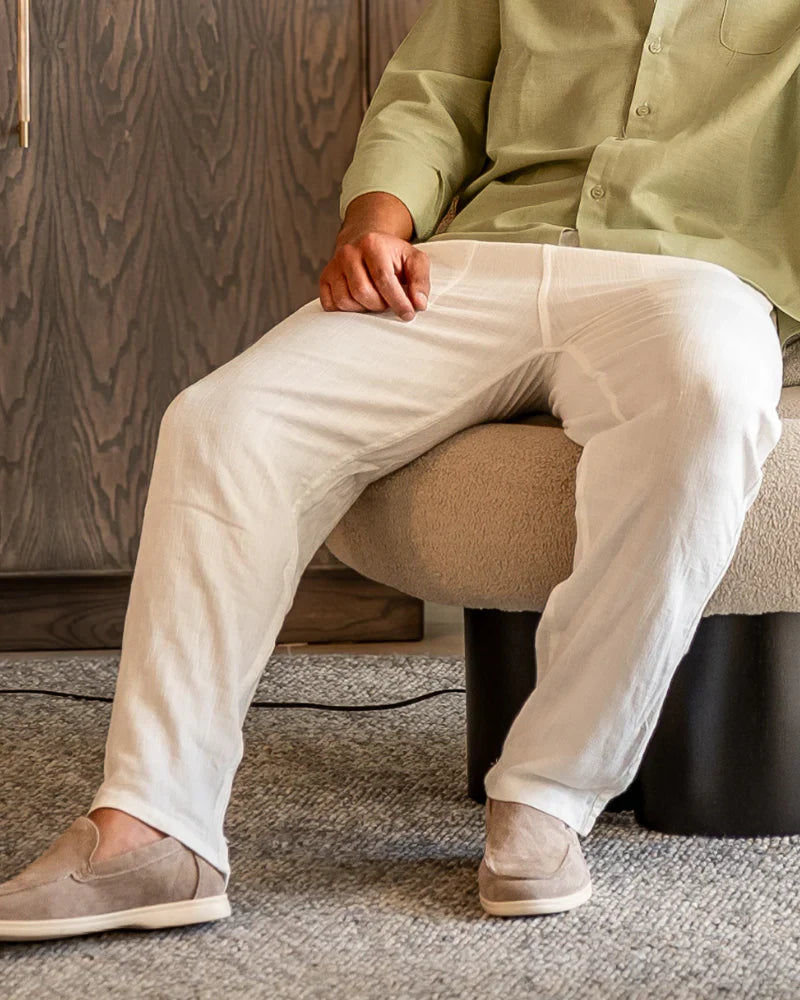 Rowell Slim Linen Trouser