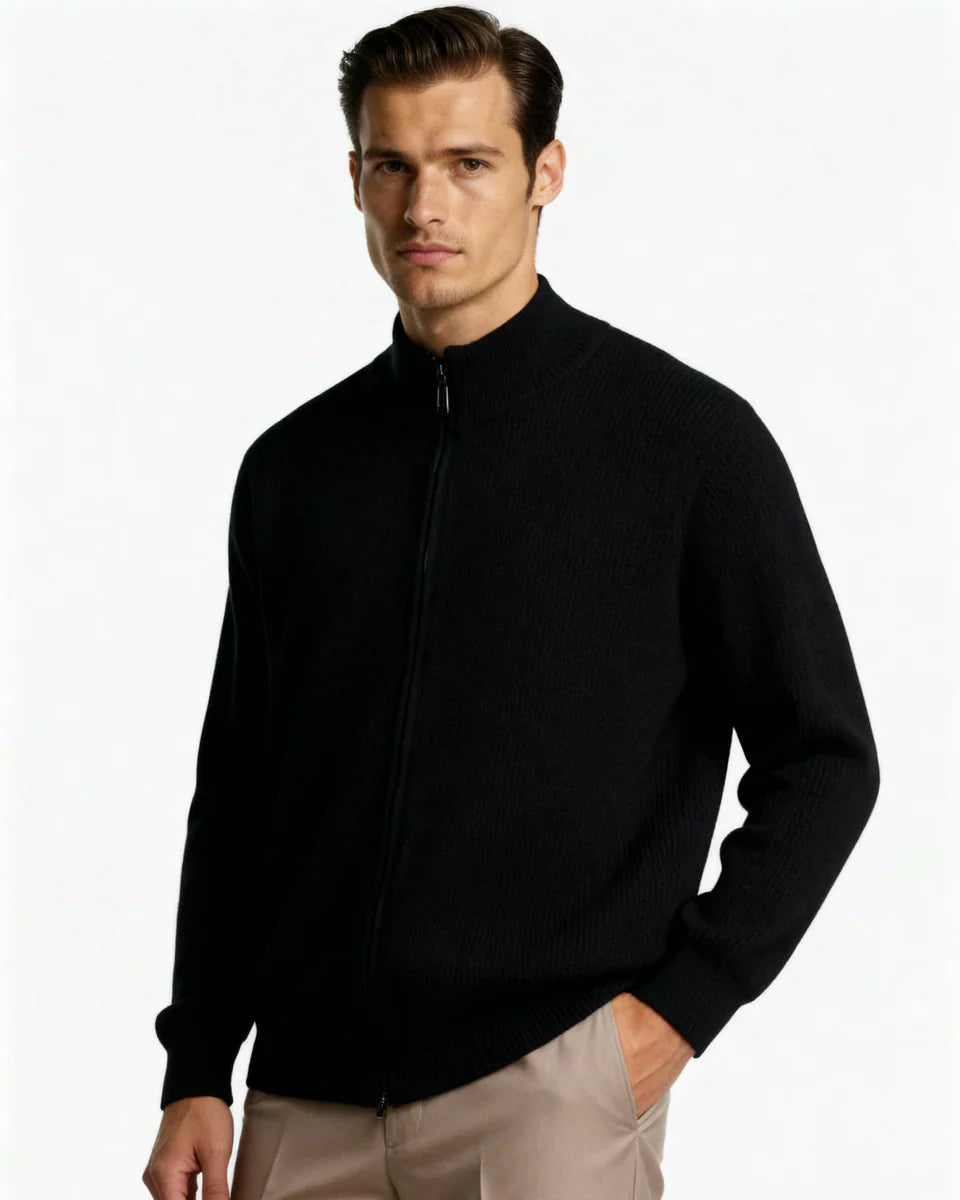Rowell Cashmere Zip Cardigan