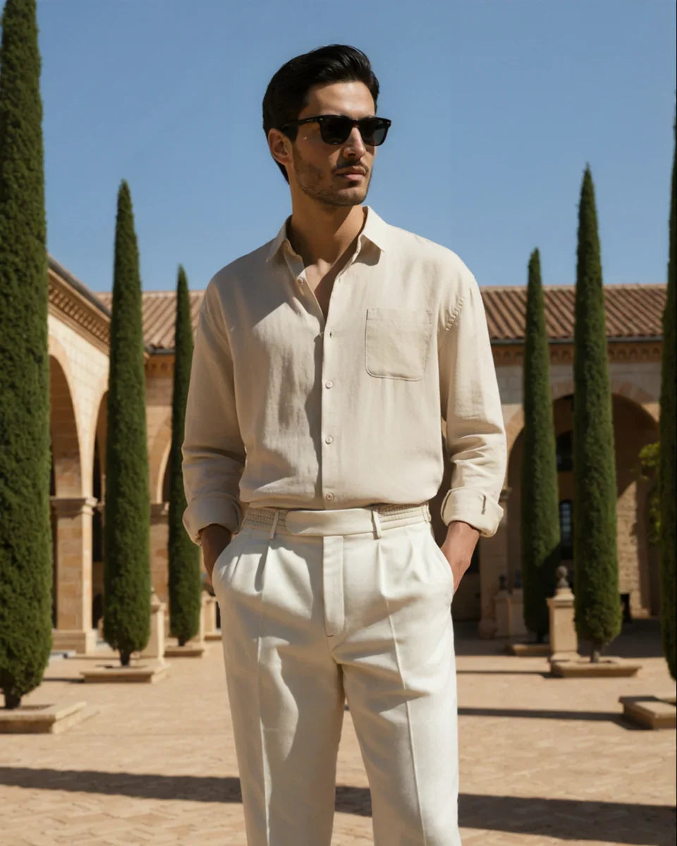 Rowell Classic Linen Shirt Long-sleeve