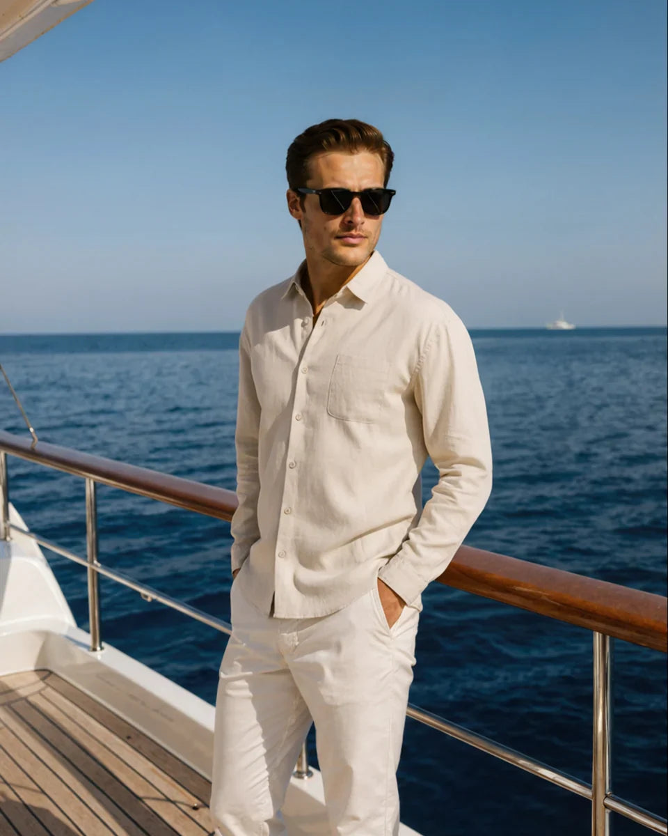 Rowell Classic Linen Shirt Long-sleeve